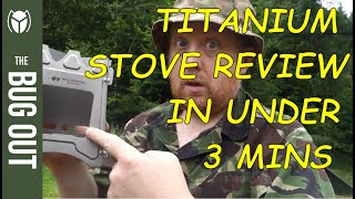 Flat Pack Titanium Stove Review in under 3 Mins [upl. by Melburn]