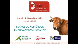 WEBINAIRE CAP FILIÈRE BOVINS VIANDE  11 DÉCEMBRE 2023 [upl. by Nohtanhoj603]