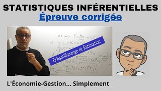 SUJETCORRIGÉ Échantillonnage et estimation Statistiques inférentielles [upl. by Oicelem]