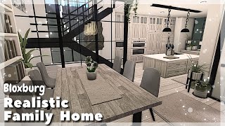 BLOXBURG Realistic Family 2Story Home Speedbuild interior  full tour Roblox House Build [upl. by Gunthar]