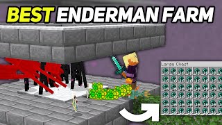 BEST ENDERMAN XP FARM in Minecraft Bedrock 121 [upl. by Arikahs]