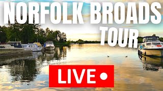 🔴 The Norfolk Broads LIVE  Wroxham Potter Heigham amp Ranworth Broad [upl. by Mitchiner]