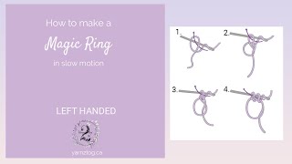 CROCHET HELP  The Easiest Way To Make A Magic Ring for Left Handed Beginners [upl. by Dolf]