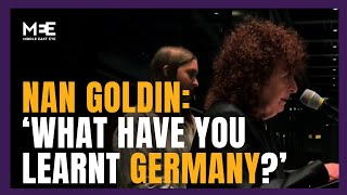 Nan Goldin condemns Israel and calls out Germany in speech [upl. by Photima329]