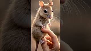 🐀 Tiny Kangaroo Rat on a Finger Desert Cutie 🏜️ [upl. by Onateyac]