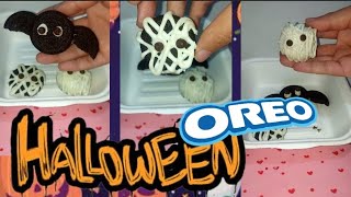 3 Ideas muy fáciles de snacks con oreo para Halloween [upl. by Bonilla175]