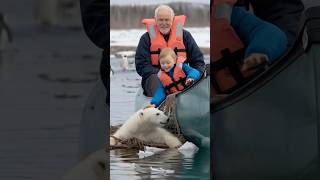 A Heartwarming Tale Bear Cub Rescued from a Tangled Net in an Arctic Landfill polarbear animals [upl. by Orin]