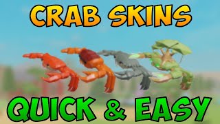 How to Get Crab Skins QUICK AND EASY Roblox Animal Simulator [upl. by Niowtna]