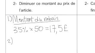 Calcul dun rabais [upl. by Nolram388]