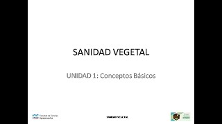 Clase Sanidad Vegetal Conceptos [upl. by Ewer]