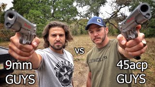 9mm Guys vs 45acp Guys [upl. by Aicinad134]