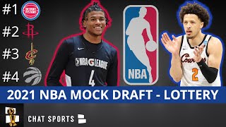 NBA Mock Draft 2021 PostLottery Pistons Draft Cade Cunningham 1 Rockets Take Jalen Green 2 [upl. by Swanhilda834]