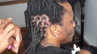 Learn How To • Interlock Dreadlocks Using A Crochet Needle • Loc Maintenance Tutorial [upl. by Cost149]