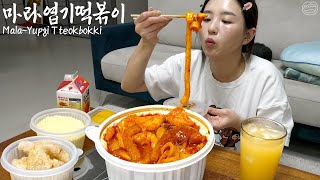 Real Mukbang MalaTteokbokki is full of toppings ☆ Guobaorou Steamed Eggs [upl. by Yeltrab807]