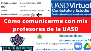 ✅🔔COMO CONTACTAR A MIS PROFESORES DE LA UASD 2024🙌🏼 DESDE TU CELULAR O PC🙇🏻‍♂️🔥 [upl. by Boulanger]