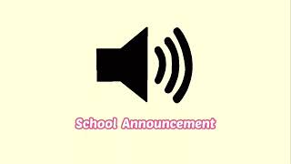 School Announcement Sound Effect [upl. by Burrus]