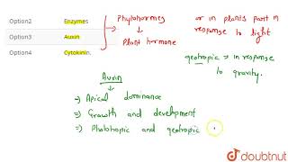 Photoropic and geotropic movements are linked to [upl. by Leong]