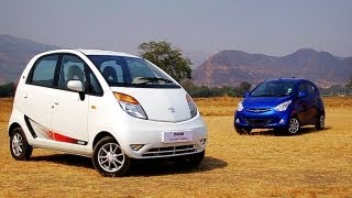 Comparison Tata Nano vs Hyundai Eon [upl. by Adolfo]