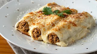 Si te encantan los CANELONES esta receta te va gustar  Relleno de carne ORIGINAL [upl. by Turnbull]