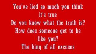 Staind The King Of All The ExcusesLyrics [upl. by Chavey]