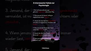 6 interessante Fakten zur Psychologie darkpsychology motivation mindset facts [upl. by Ycrem]