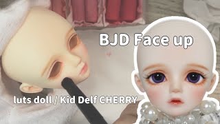 BJD Face up  luts doll  Kid Delf CHERRY キャストドールメイク [upl. by Eidnyl]