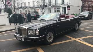 Classic RollsRoyce Corniche V Luxury Car Cruising London With Top Down In The Winter  WDK [upl. by Nodyarg954]