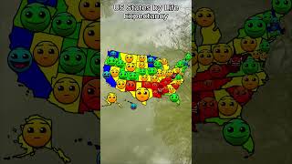 US States By Life Expectancy shorts [upl. by Auohs]