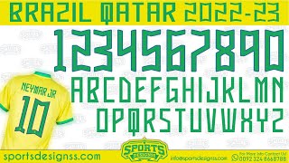 🔥Brazil Qatar 202223 Font Free Download by Sports Designss  Download Free Football Font🔥 [upl. by Inod]