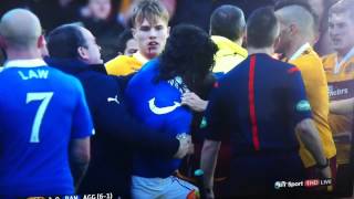 Motherwell vs Rangers fight [upl. by Narda]