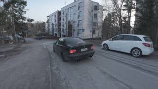 BMW E39 M5 muffler delete sunday driving early spring in Finland pikku sunnuntai ajelut [upl. by Meeharb]