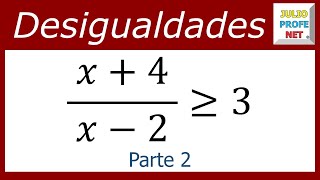 DESIGUALDADES RACIONALES  Ejercicio 1 Parte 2 [upl. by Collette]