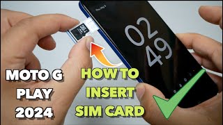 Moto G Play 2024 How to insert SIMSD Card Very Easy [upl. by Anelat]