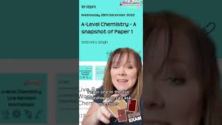 Live revision workshop for ALevel chemistry paper 1 [upl. by Alyson]