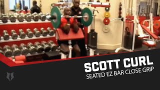 Scott Curl  Seated EZ Bar Close Grip [upl. by Celinda765]