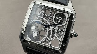 Cartier Santos Dumont Skeleton Micro Rotor Demoiselle WHSA0032 Cartier Watch Review [upl. by Toor]