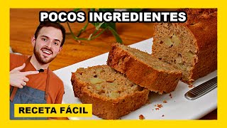 🔶 Como hacer BUDÍN de MANZANA con harina integral receta vegana [upl. by Sevein665]