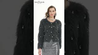 Pearl Beaded Faux Mink Coat [upl. by Airelav]