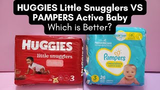 Huggies Little Snugglers vs Pampers Swaddlers Active Baby Size 3 Comparison Video [upl. by Medina282]