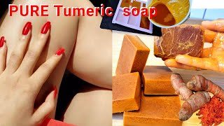 How to make Glowing and body soap with Fresh Turmeric how to make Turmeric soap turmeric diy [upl. by Legnaros]