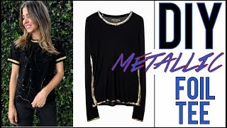 DIY Designer TShirt Hack METALLIC TEE by Orly Shani [upl. by Urquhart]