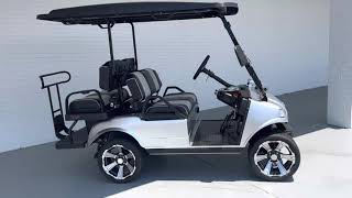 Silver Evolution Golf Cart Classic 4 Pro Lithium Ion Golf Cart [upl. by Etiragram]