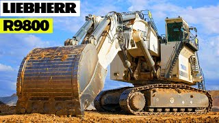 The World’s Biggest Excavator in Action LIEBHERR R 9800 Excavator Loading Trucks [upl. by Enoyrt950]