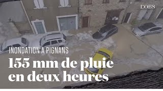 Un orage diluvien sabat sur le village varois de Pignans causant beaucoup de dégâts [upl. by Noda]