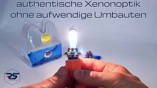 H7 Xenon Style Halogen Lampen in 6000K von RUSEUDS® [upl. by Lettie967]