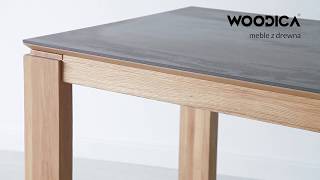 Woodica ® Prezentacja stołu dębowego rozkładanego z blatem DEKTON [upl. by Llehsem204]