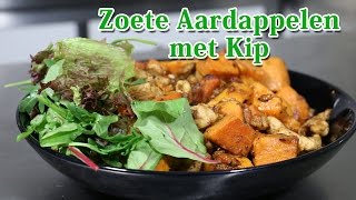 Recept Zoete Aardappelen met Kip  Koken met Mo Academy [upl. by Nuahsyar]