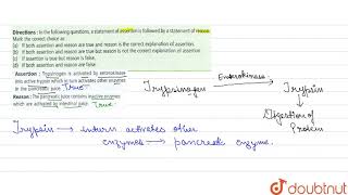 Assertion Trypsinogen is activated by enterokinase into active trypsin which in turn activates [upl. by Yesdnik]