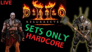 Diablo 2 Resurrected  Hardcore Set Items Only Challenge [upl. by Gnilsia]