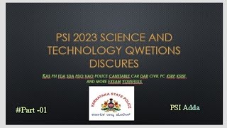 PSI 2023 exsam science and technology series Part 01 Usefull for kas Vao pdo sda and more exams [upl. by Mcmaster192]